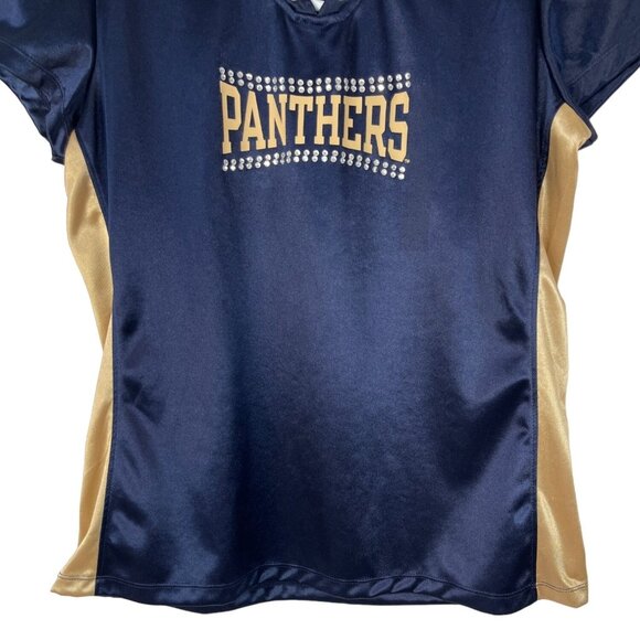 Pittsburgh Panthers Womens Shirt Blue Gold NCAA Knights Apparel for Her Sz Large - Picture 4 of 9